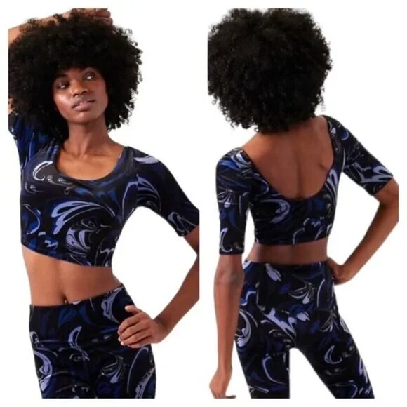 Athleta Elation Velvet Tight Exhilirate Size Medium Patterned NWOT - Picture 1 of 4